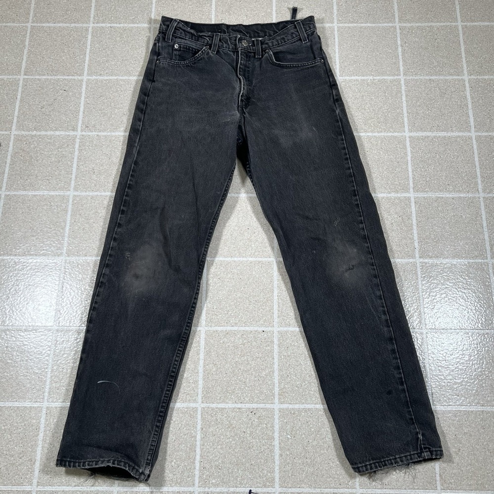 Vintage Levi's 550 Men's 30x32 Black Orange Tab Relaxed Fit Jeans MADE IN USA - Picture 8 of 16